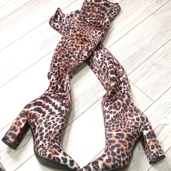 (S-RD610)  Women Over the Knee Boots High Boots Front Zipper Sz 39 (8.5) - Picture 3 of 11